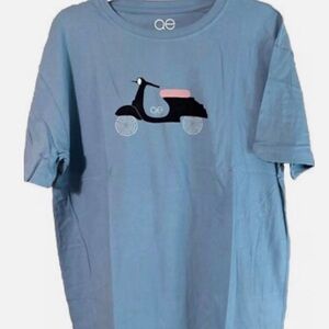 Blue Scooter T-Shirt Graphic unisex Blue VESPA NWT